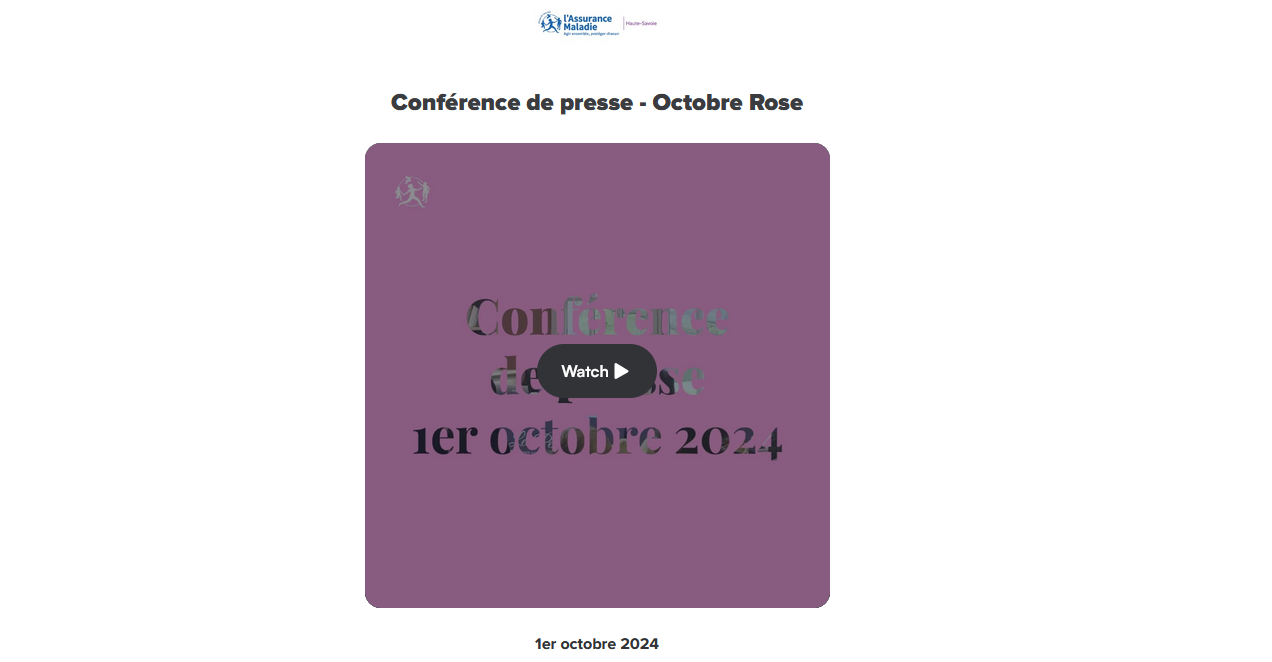 Vidéo conférence de presse